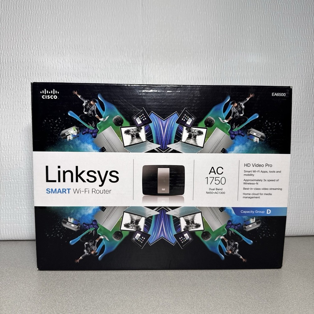 Linksys AC1750 4-Port Gigabit Wireless AC Router (EA6500) As Is‎ Not Tested